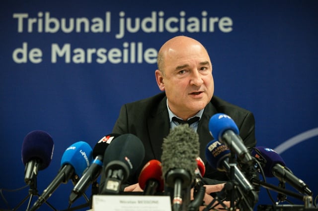 Le procureur de Marseille, Nicolas Bessone, en conférence de presse, le 7 décembre 2024