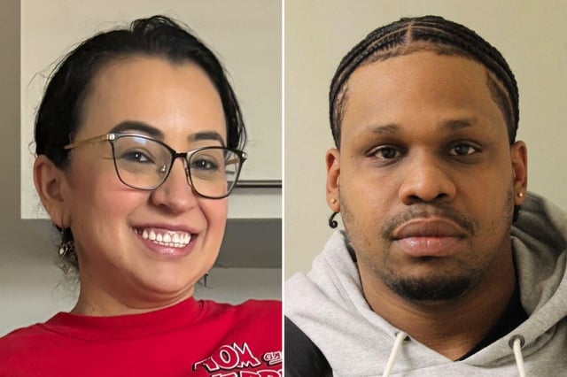 Diana Agudelo and suspect Miguel Jiraud.