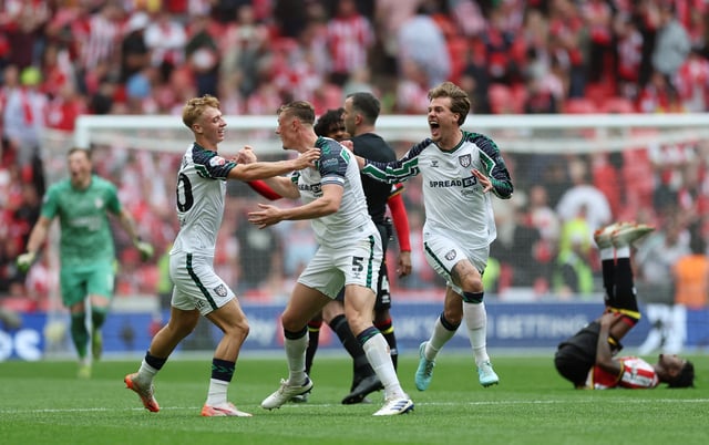 Soccer Football - Championship - Play-Off Final - Sheffield United v Sunderland - Wembley Stadium, London, Britain - May 24, 2025 Sunderland players celebrate winning the Championship Play-Off Final REUTERS/Hannah Mckay