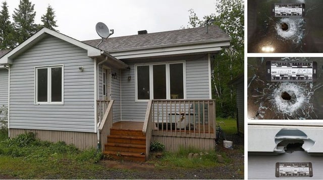  A montage of images from Alain Bellefeuille’s home on Laval Street in Bourget.