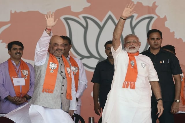 Prime Minister Narendra Modi and BJP chief Amit Shah (Photo: IANS)