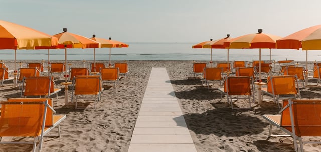 Strand von Cervia an der italienischen Adriaküste
