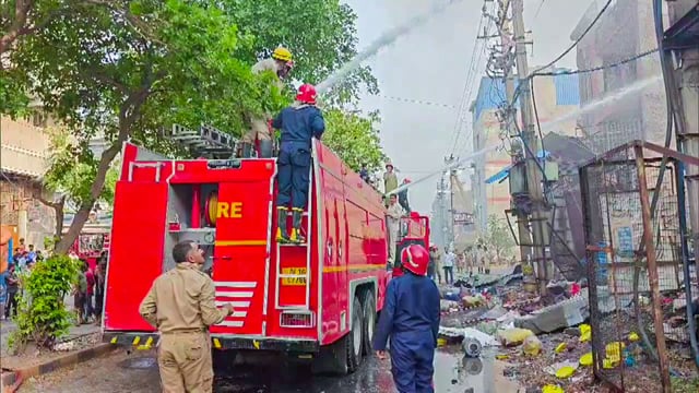 Fire tenders were immediately dispatched to douse the blaze. 