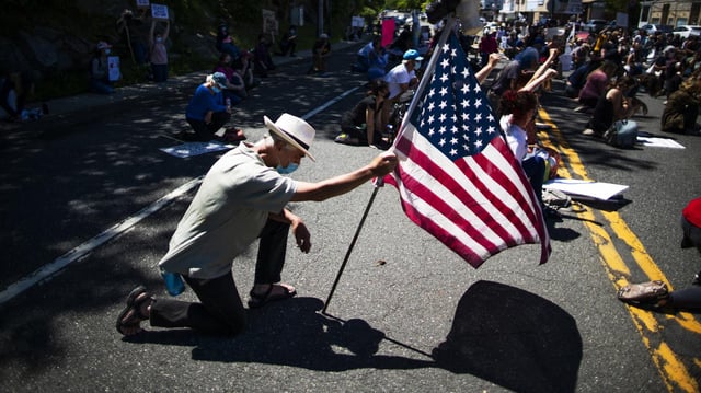 Archivfoto: "Black Lives matter" Protest 2020 in West Point, New York