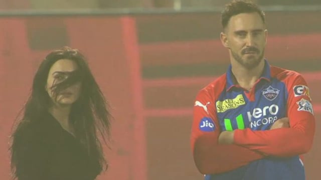 Preity Zinta met Faf du Plessis after PBKS vs DC IPL match.
