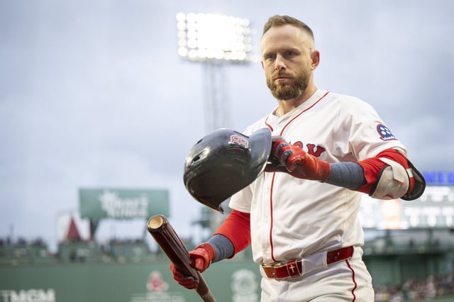 BOSTON, MASSACHUSETTS - MAY 19: Trevor Story #10 of the Boston Red Sox walks up to bat during the first inning of a game against the New York Mets at Fenway Park in Boston, Massachusetts. (Photo by Maddie Malhotra/Boston Red Sox/Getty Images)