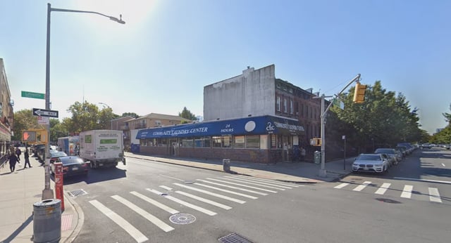 The intersection of Lafayette Avenue and Marcus Garvey Boulevard in Bed-Stuy, where police say a driver struck and killed a 32-year-old woman on May 24, 2025.