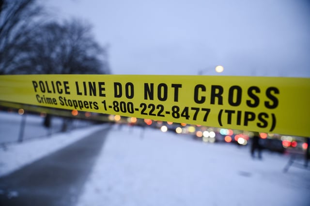 Police tape is seen near Northview Heights Secondary School in Toronto on Monday, January 22, 2024. THE CANADIAN PRESS/Christopher Katsarov