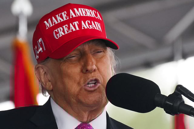 U.S. President Donald Trump gives a speech in West Point, New York, U.S., May 24, 2025. REUTERS/Nathan Howard/File Photo
