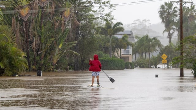 Flooding in Port Macquarie, NSW, Friday May 23, 2025 (Image: AAP/Lindsay Moller)