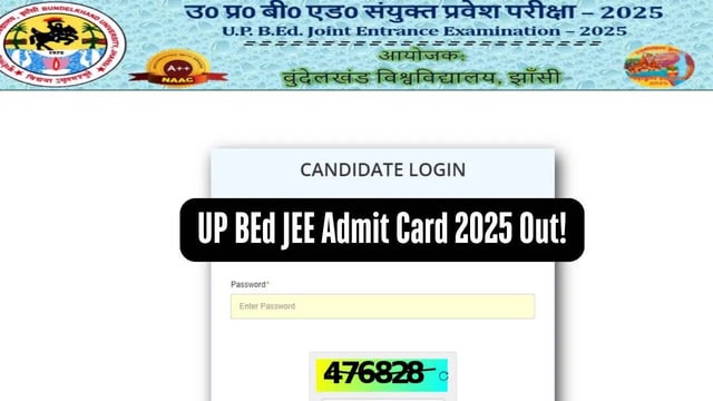 UP BEd JEE Admit Card 2025 Released at bujhansi.ac.in