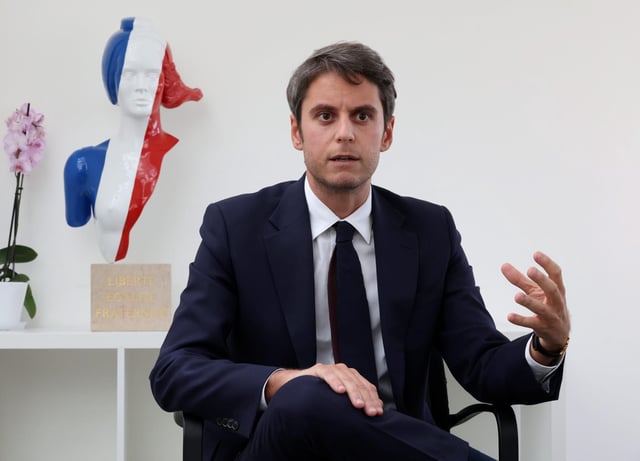 ©PHOTOPQR/LE PARISIEN/Delphine Goldsztejn ; Paris ; 23/05/2025 ; Gabriel Attal
Siège du parti Renaissance, 68 rue du Rocher 75008 Paris
Le 23/05/2025