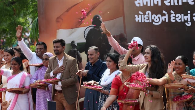Colonel Sofiya Qureshi's family attend PM Modi's Vadodara roadshow