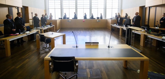 Blick in den Gerichtssaal im Landgericht Braunschweig