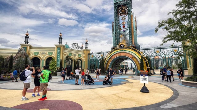 The Chronos portal to Celestial Park at Universal Epic Universe on April 22, 2025, in Orlando, Florida. (Ricardo Ramirez Buxeda/Orlando Sentinel/TNS)