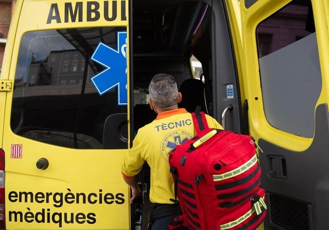 Foto de una ambulancia.