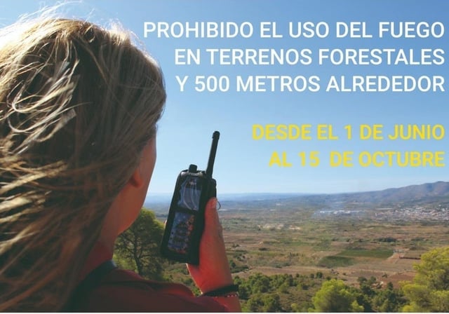 Cartel de la nueva campaña de la Generalitat Valenciana para evitar fuegos forestales