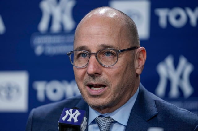 New York Yankees general manager Brian Cashman during a baseball news conference, Wednesday, Dec. 18, 2024, in New York. (AP Photo/Frank Franklin II)