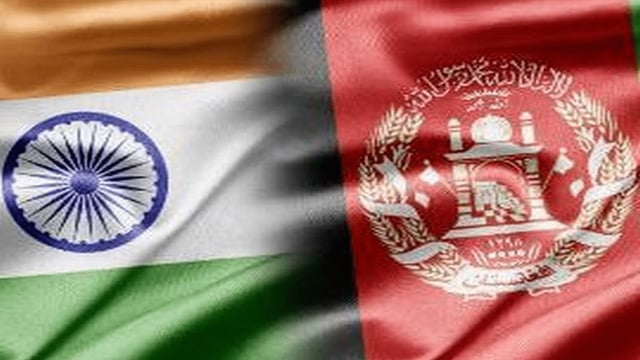National flags of India and Afghanistan | X