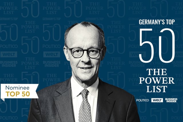 Ist nominiert für THE POWER LIST: Bundeskanzler Friedrich Merz (CDU)