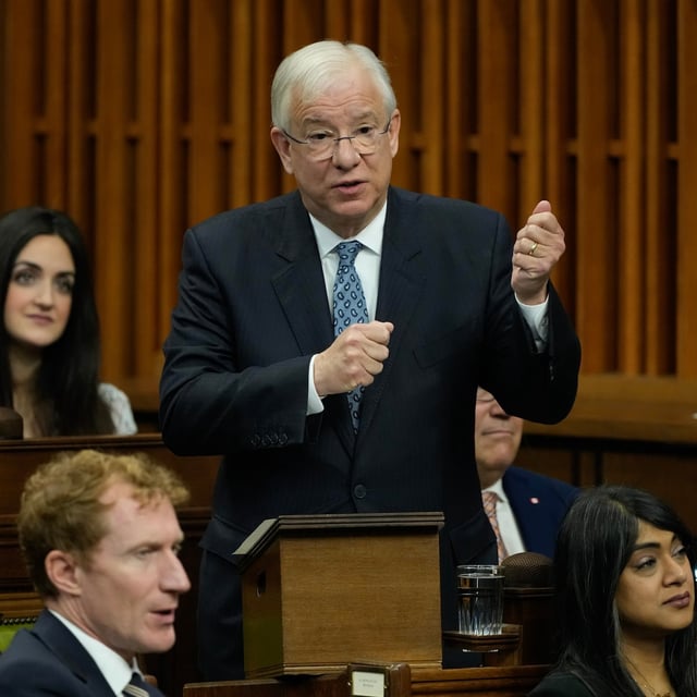 Francis Scarpaleggia speaks during the Speaker election process in the House of Commons in Ottawa on Monday.