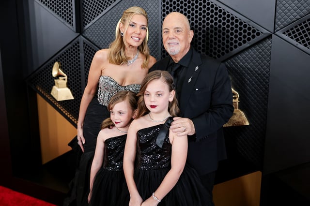 From left, Alexis Roderick, Della Joel, Remy Joel, and Billy Joel at the 66th GRAMMY Awards in Los Angeles on Feb. 4, 2024.