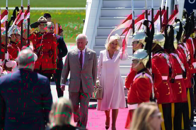 King Charles and Queen Camilla arrive at the Ottawa International Airport in Ottawa for a royal visit on Monday, May 26, 2025. THE CANADIAN PRESS/Sean Kilpatrick