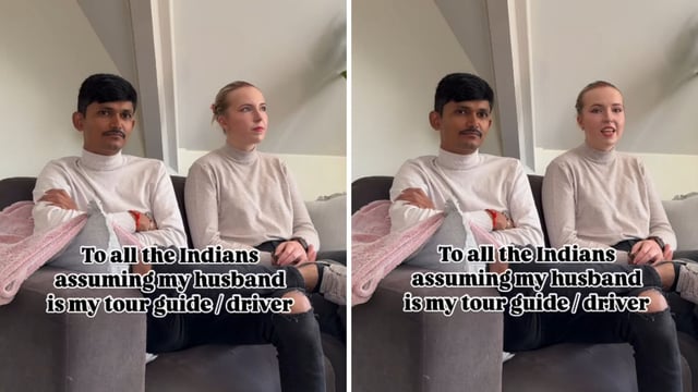 Gabriela and Hardik Varma, an Indian-Polish couple. 