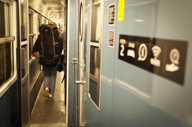 Le train de nuit Briançon- Paris, le 1er janvier 2025. Le Réseau action climat milite pour des investissement supplémentaires dans le matériel roulant.