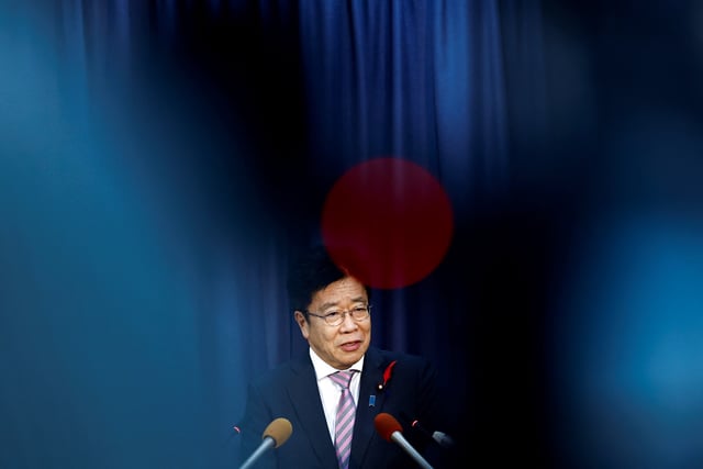 Japan's Finance Minister Katsunobu Kato attends a press conference at the finance ministry in Tokyo, Japan October 2, 2024. REUTERS/Issei Kato/File Photo