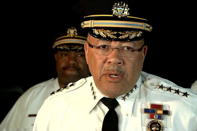 Philadelphia Police Commissioner Kevin Bethel speaks during a news conference about a shooting Monday night.