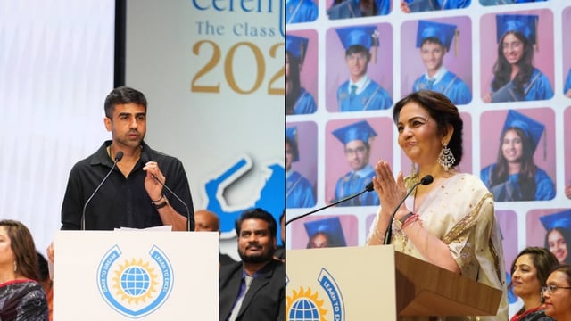 Nikhil Kamath was the chief guest at the convocation ceremony of Dhirubhai Ambani International School