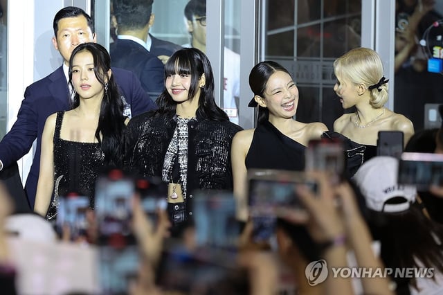 This photo taken on Aug. 9, 2024, features K-pop girl group BLACKPINK in Seoul. (Yonhap) 