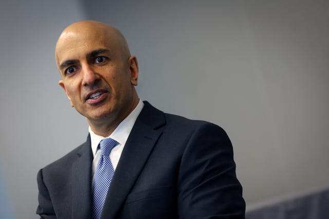 Neel Kashkari, President and CEO of the Federal Reserve Bank of Minneapolis, speaks during an interview with Reuters in New York City, New York, U.S., May 22, 2023. REUTERS/Mike Segar/File Photo