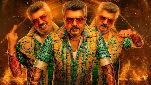 Ajith Kumar in a still from Adhik Ravichandran's Good Bad Ugly. 