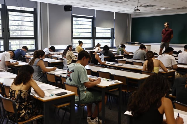Estudiantes en la segunda convocatoria de la Ebau de 2024
