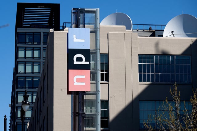 The headquarters for National Public Radio (NPR) in Washington, DC, March 26, 2025. (Photo by SAUL LOEB / AFP) (Photo by SAUL LOEB/AFP via Getty Images)          