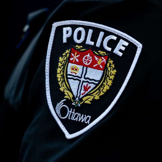 A Ottawa Police Service patch is seen in Ottawa, on Sunday, Sept. 29, 2024. THE CANADIAN PRESS/Spencer Colby
