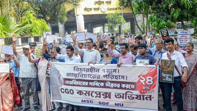 Doctors and Nurses take out a march seeking justice for the RG Kar rape and murder victim, at CGO complex, Salt Lake, in Kolkata (ANI FILE PHOTO)