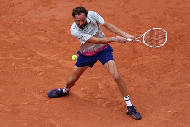 Tennis - French Open - Roland Garros, Paris, France - May 27, 2025 Russia's Daniil Medvedev in action during his first round match against Britain's Cameron Norrie REUTERS/Gonzalo Fuentes