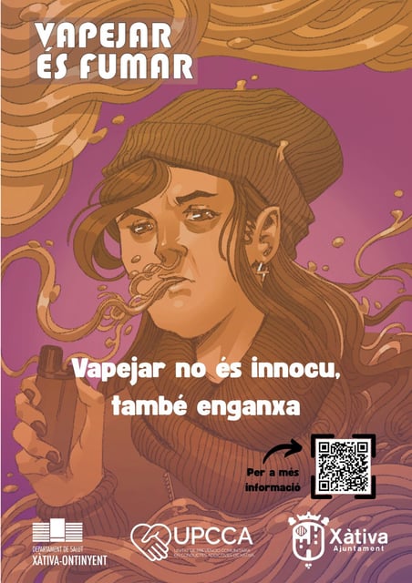Xàtiva lanza una campaña de concienciación sobre el uso del vaper con motivo del Día Mundial Sin Tabaco
