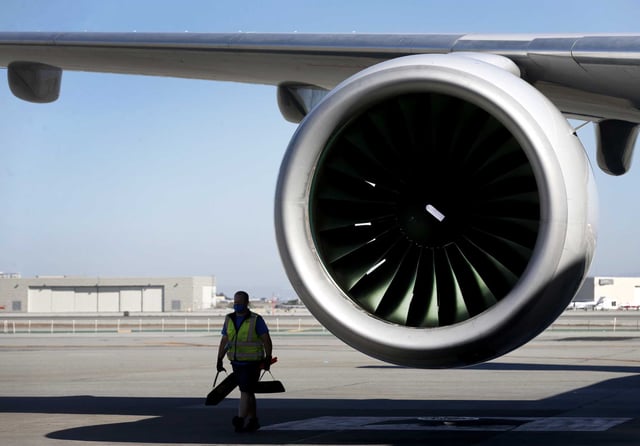 A United Airlines Boeing 777 bound for San Francisco was canceled Monday after one of its engines caught fire during takeoff at Beijing Capital International Airport.