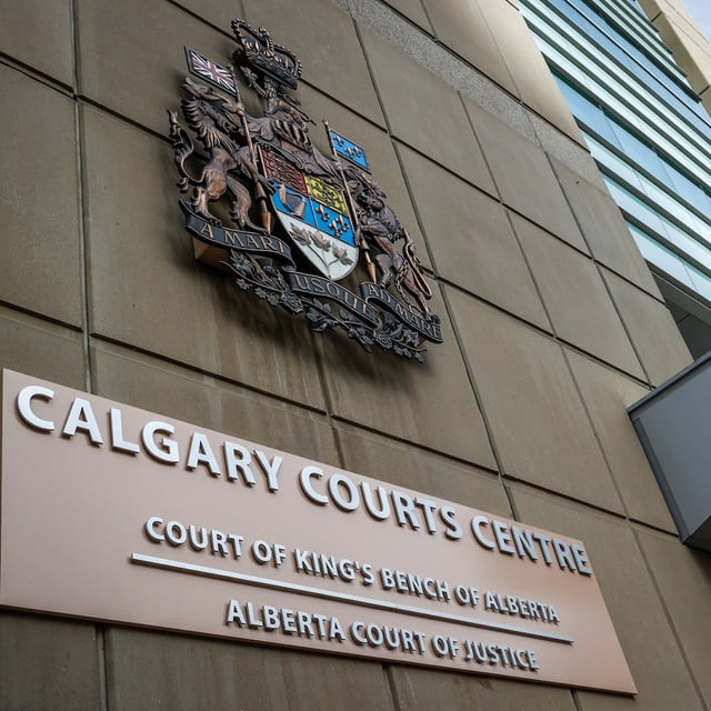 The Calgary Courts Centre is pictured in Calgary, Monday, May 6, 2024. An Alberta court has denied the appeal of a Calgary man convicted three years ago of a Ponzi scheme that saw his clients bilked out of millions of dollars. THE CANADIAN PRESS/Jeff McIntosh