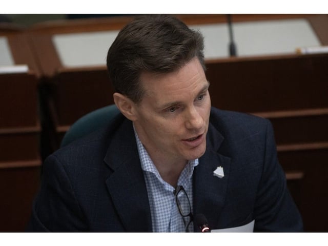  Sean Kirby, executive director of the Mining Association of Nova Scotia, appearing at a standing committee meeting on natural resources in Halifax on Tuesday, May 27, 2025, says the province has to streamline permitting for the mineral sector.