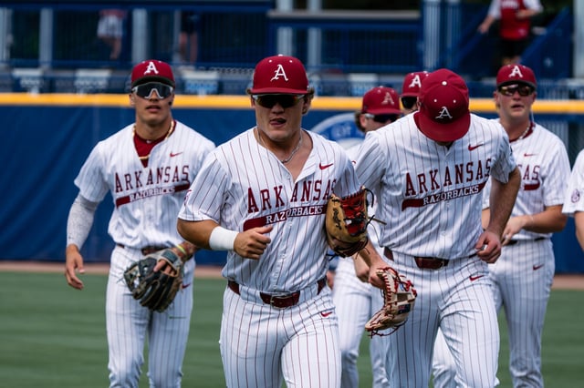The Arkansas Razorbacks, the No. 3 seed in the 2025 NCAA Baseball Tournament, are the favorite to win the College World Series in college baseball betting odds.