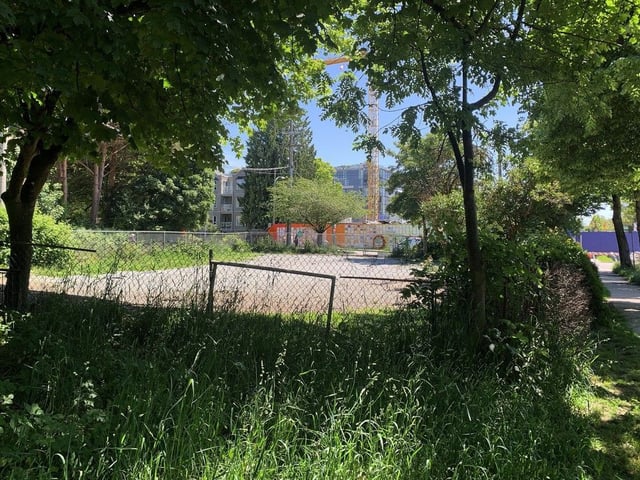 The land at 8th and Arbutus St which was to be the site of a 13-storey public housing development. The city has scrapped plans to build the controversial social housing project.
