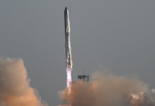 SpaceX's Starship lifts off from Starbase near Boca Chica, Texas during its 8th test flight on March 6, 2025.