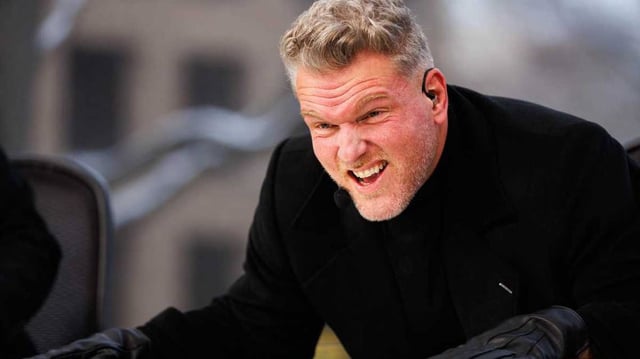 Pat McAfee hosts the ESPN College GameDay show before the first round of the College Football Playoff between Notre Dame and Indiana on Friday, Dec. 20, 2024, in South Bend.