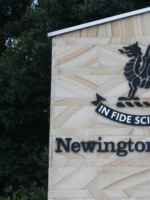 SYDNEY, AUSTRALIA: NewsWire Photos: JANUARY 31 2024: A general view of the main gate signage at Newington College the prestigious secondary school on the first day of the 2024 academic year today in Stanmore, Sydney. NCA NewsWire / Gaye Gerard