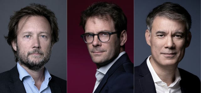 Boris Vallaud, Nicolas Mayer-Rossignol et Olivier Faure.